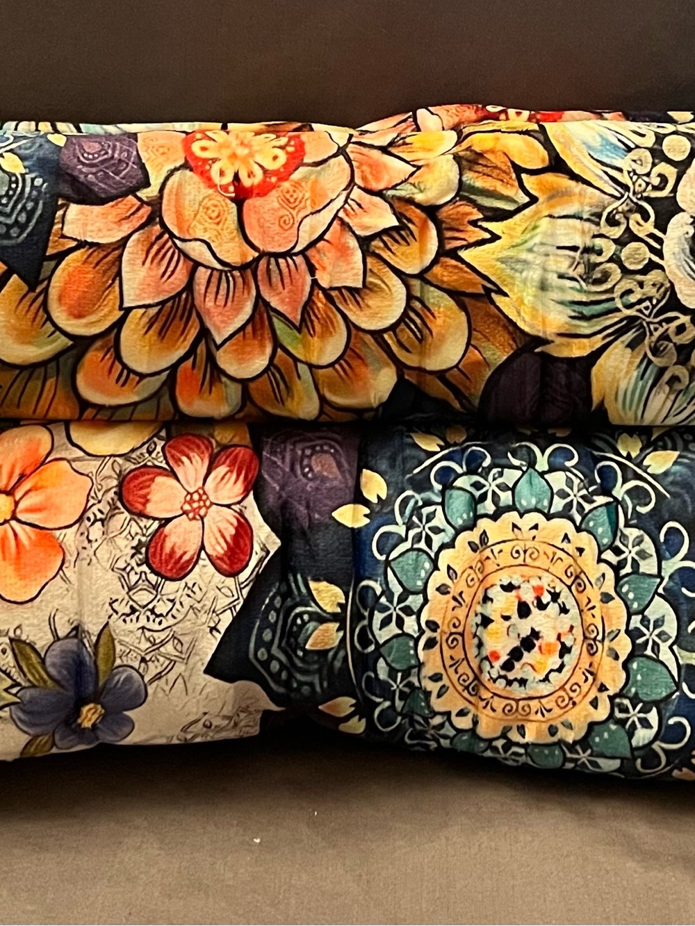 New Mastectomy Pillows Colorful Floral Mandala Pattern